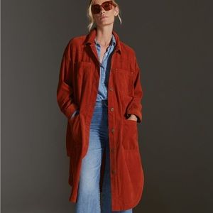 Anthropologie Corduroy Duster Shacket